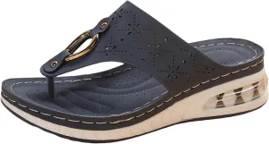2025 Women's Wedge Sandals with Arch Support Lightweight Comfort Dressy Sandals Breathable Beach Flip Flops