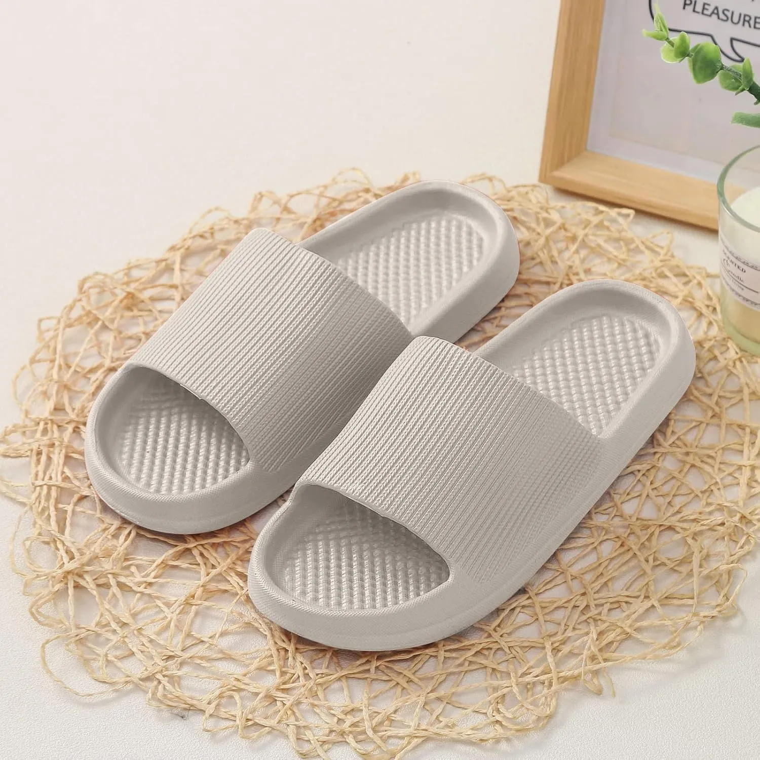 Bath Slippers Non Slip Quick Drying Bathroom Slippers for Women Men Cloud Sandals Comfy Indoor Outdoor Slides Unisex