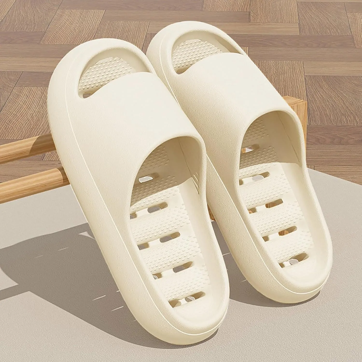 Bath Slippers Womens Sandals with Arch Support Shower Shoes for Living Room Pool Beach Spa Public Showers
