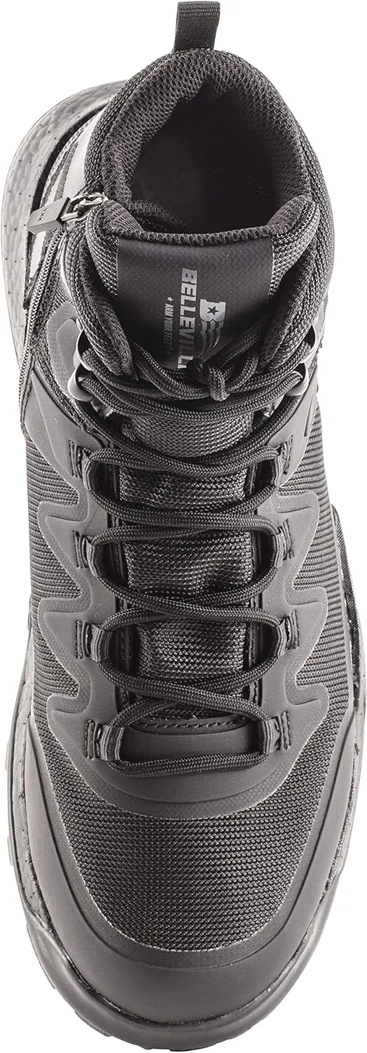 Belleville AMRAP Vapor Waterproof Mid-Cut Tactical Boots for Men - Designed for Police, EMS, and Security with Traction Outsole