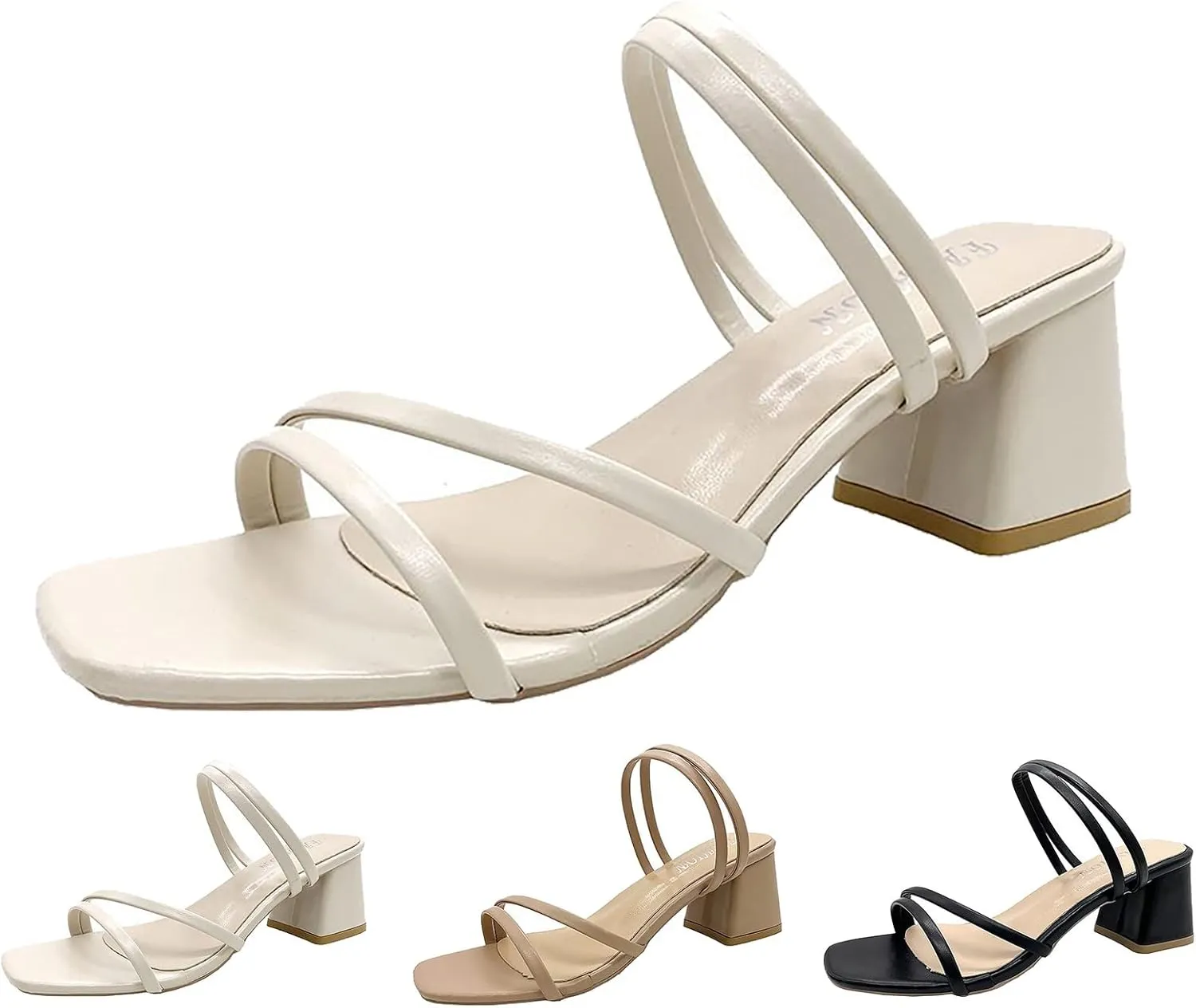 Block Heels for Women Square Open Toe Chunky Heels Ankle Strap Heeled Sandals Dress Party Prom Shoes Heels