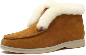Boots For Women 2024 Ankle Booties Winter Snow Boots Slip on Fur Lined Cold Weather Warm Comfortable Loafers Shoes
