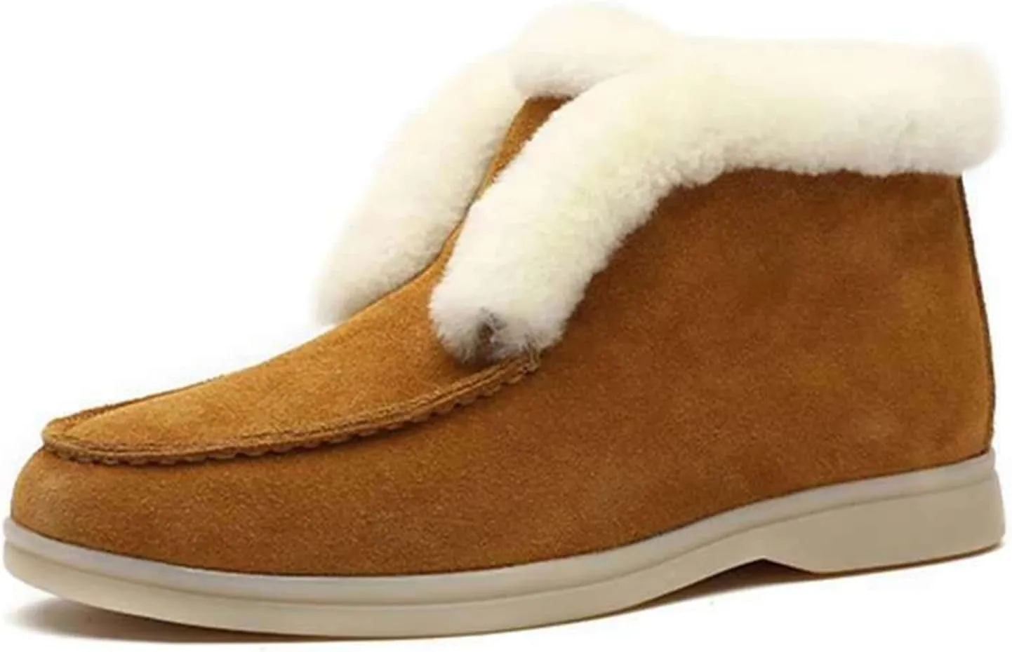 Boots For Women 2024 Ankle Booties Winter Snow Boots Slip on Fur Lined Cold Weather Warm Comfortable Loafers Shoes