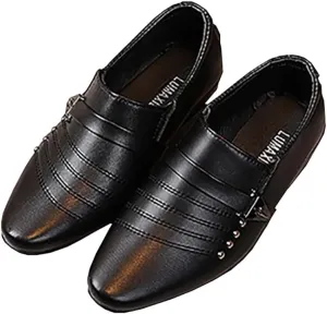 Boys Classic PU Leather School Uniform Oxfords Casual Dress Shoes Loafers Flats