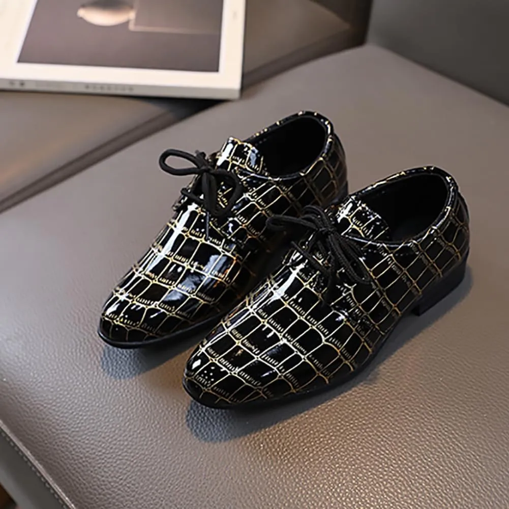 Boys Classic PU Leather School Uniform Oxfords Casual Dress Shoes Loafers Flats