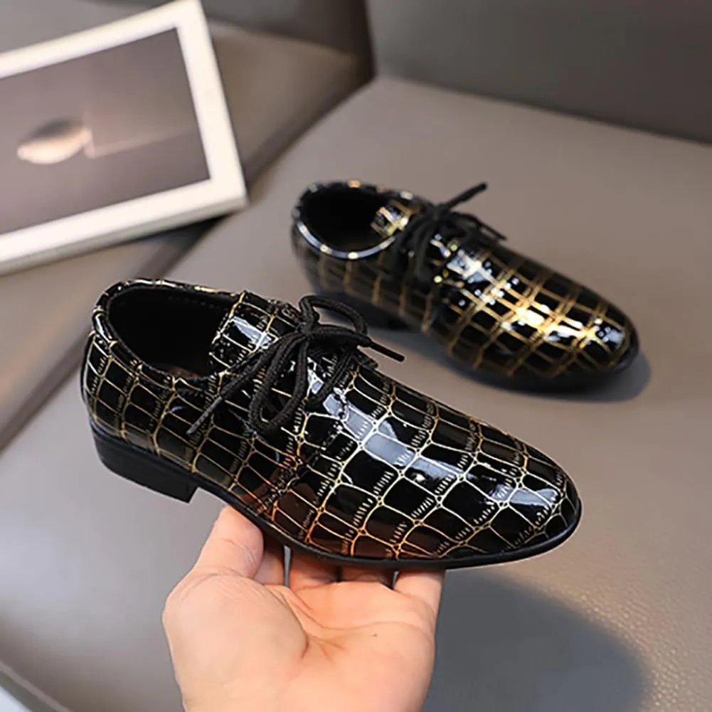 Boys Classic PU Leather School Uniform Oxfords Casual Dress Shoes Loafers Flats