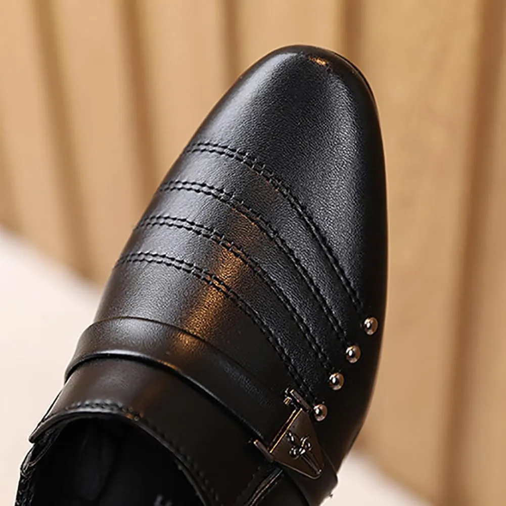 Boys Classic PU Leather School Uniform Oxfords Casual Dress Shoes Loafers Flats
