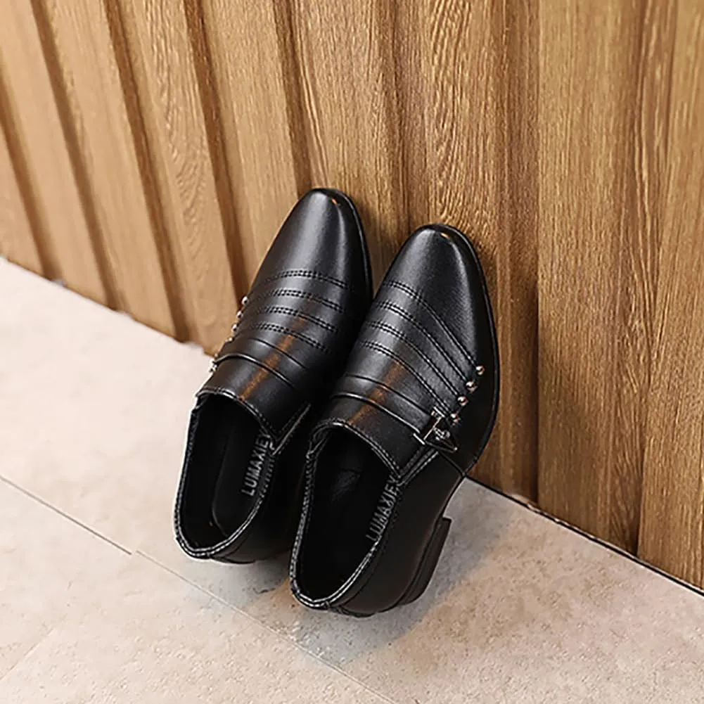 Boys Classic PU Leather School Uniform Oxfords Casual Dress Shoes Loafers Flats