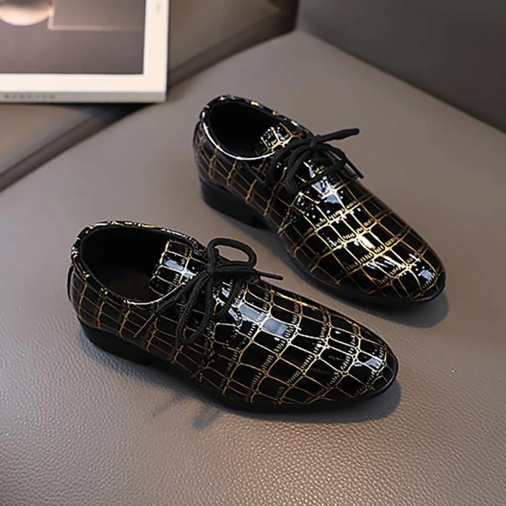 Boys Classic PU Leather School Uniform Oxfords Casual Dress Shoes Loafers Flats