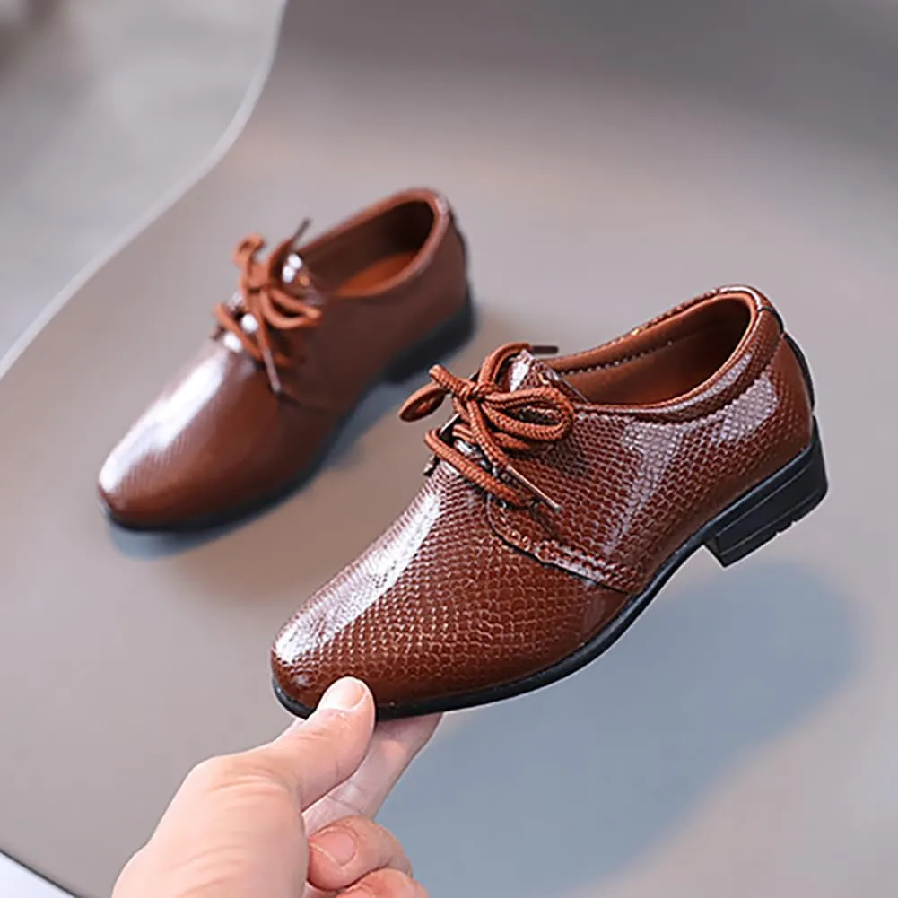 Boys Classic PU Leather School Uniform Oxfords Casual Dress Shoes Loafers Flats