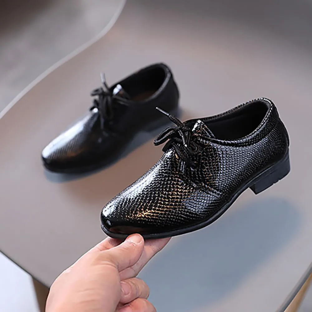 Boys Classic PU Leather School Uniform Oxfords Casual Dress Shoes Loafers Flats