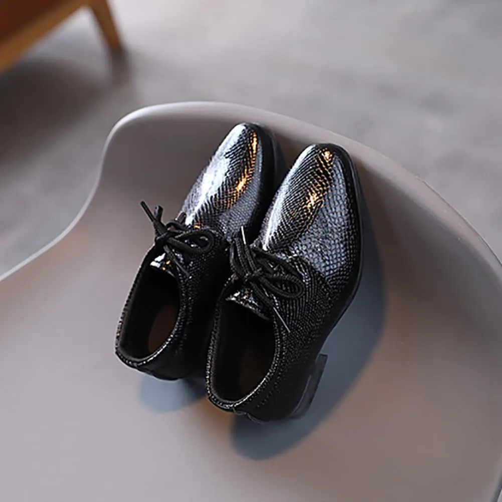 Boys Classic PU Leather School Uniform Oxfords Casual Dress Shoes Loafers Flats