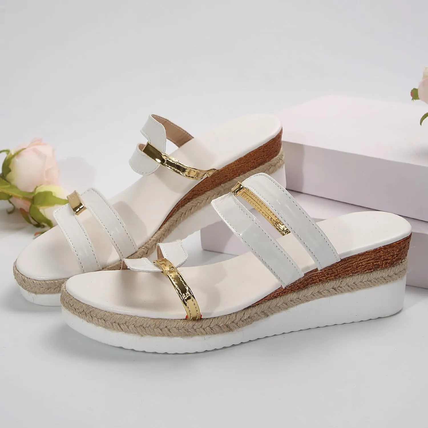 Breathable Summer Sandals for Women Recovery Slides Sandals Walking Sandals Casual Non Slip Wedge Sandals
