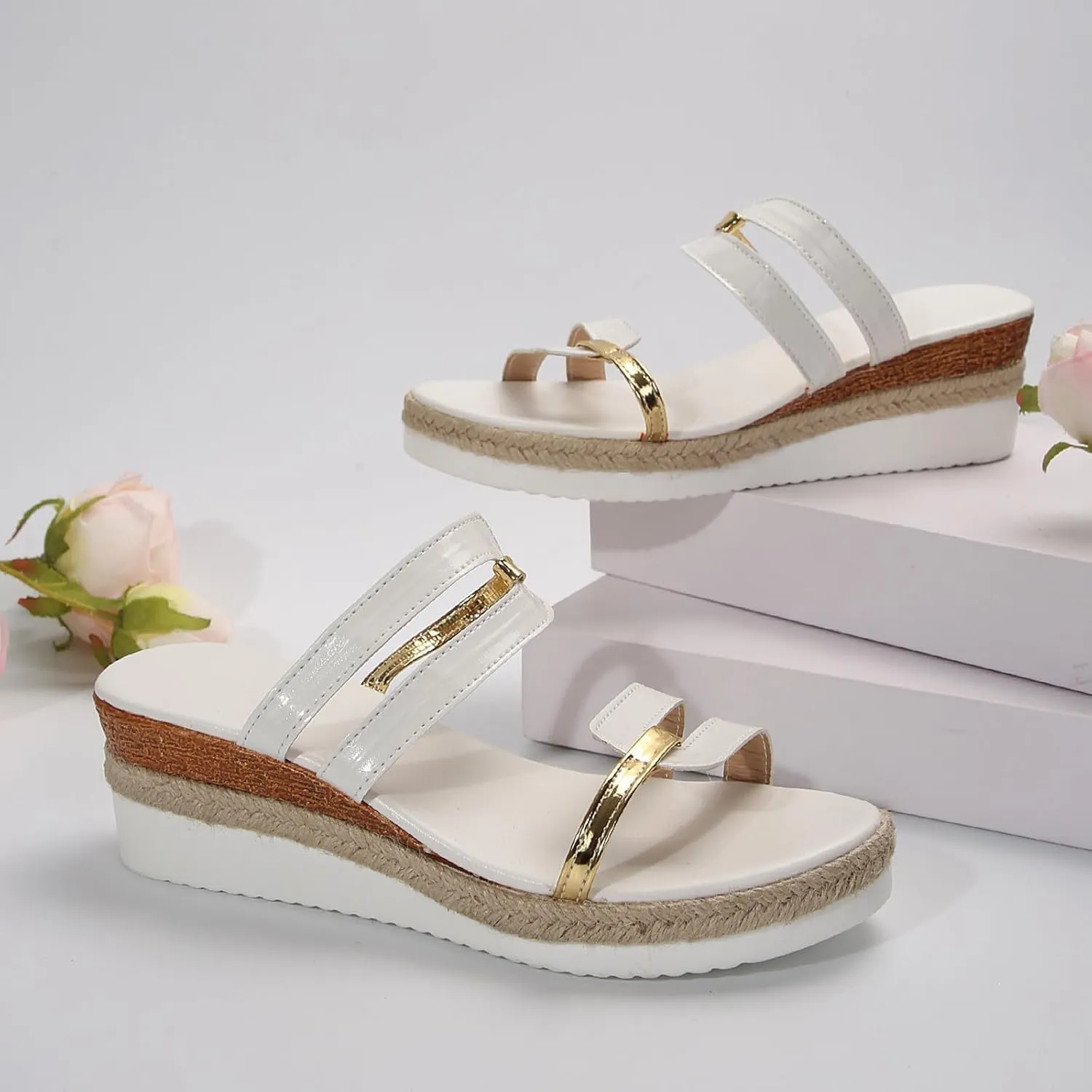 Breathable Summer Sandals for Women Recovery Slides Sandals Walking Sandals Casual Non Slip Wedge Sandals