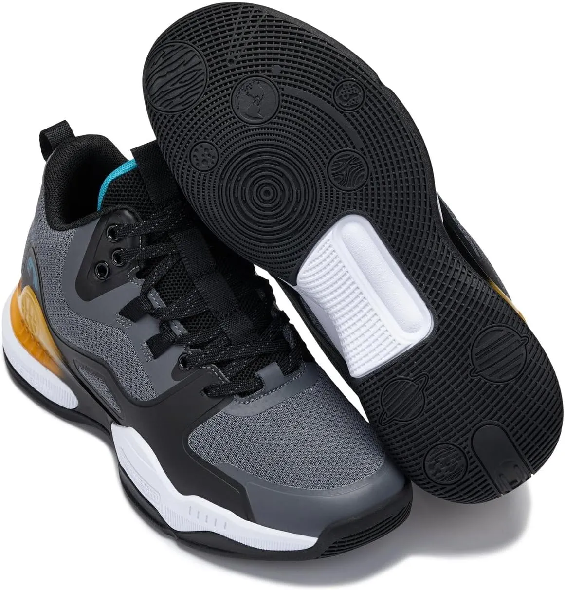 CALTO Men's Invisible Height Increasing Elevator Shoes - Basketball High-Top Sporty Sneakers - 3.0 Inches Taller