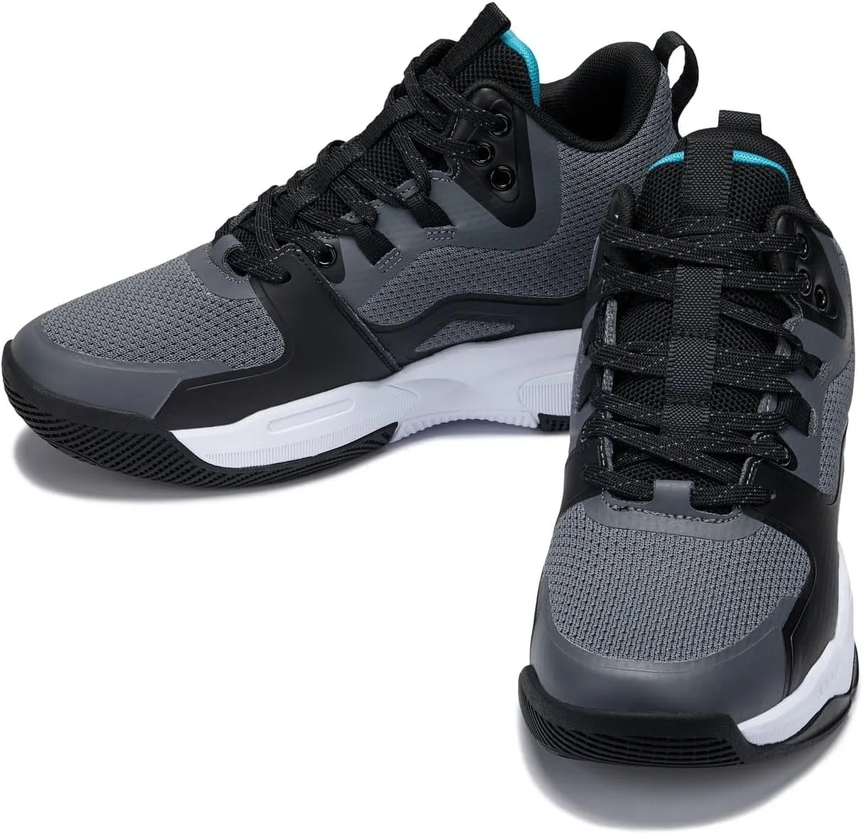 CALTO Men's Invisible Height Increasing Elevator Shoes - Basketball High-Top Sporty Sneakers - 3.0 Inches Taller
