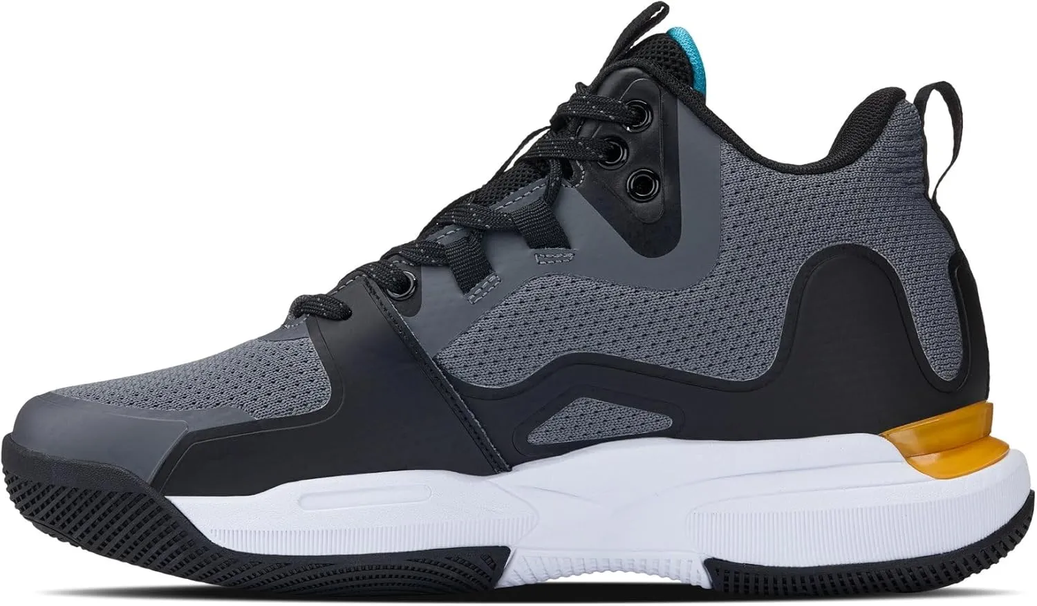 CALTO Men's Invisible Height Increasing Elevator Shoes - Basketball High-Top Sporty Sneakers - 3.0 Inches Taller