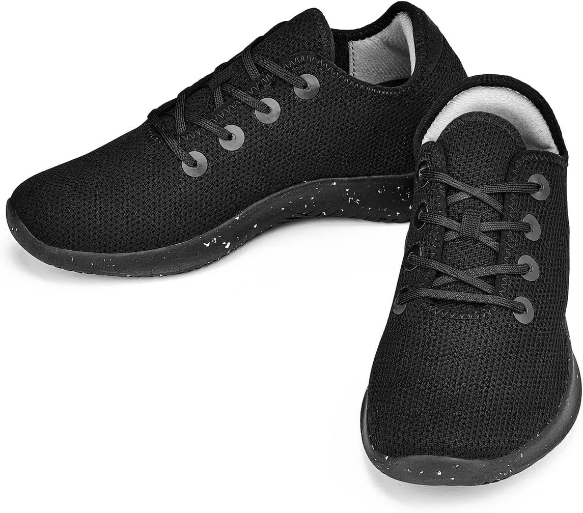 CALTO Men's Invisible Height Increasing Elevator Shoes - Ultra Lightweight Knitted Sporty Sneakers - 2.4 Inches Taller