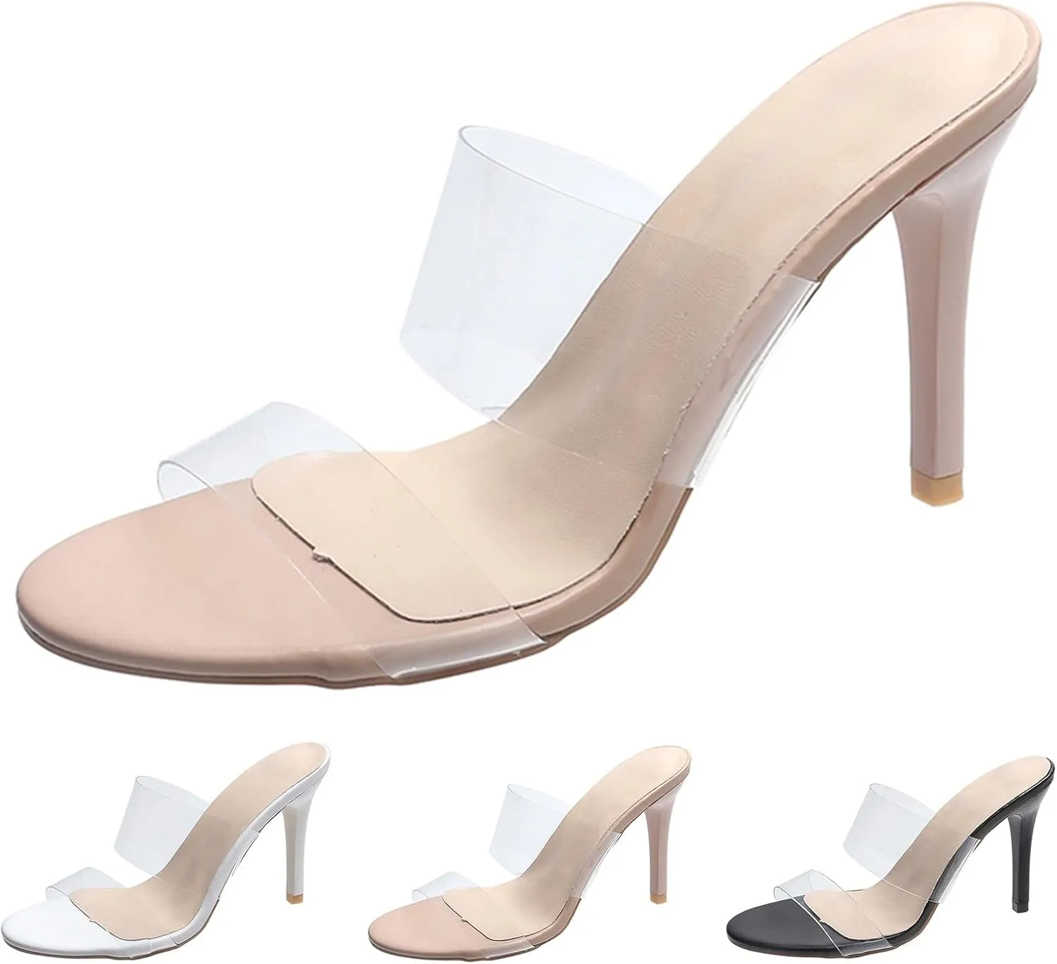 Clear Heels for Women 2025 Sexy High Heel Stiletto Clear Platform Sandal Heels Exotic Platform Dancer Shoes