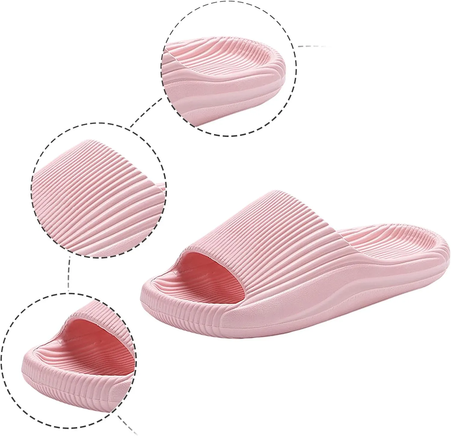 Cloud Slides Bathroom House and Pool Sandals Non Slip Summer Bathroom Indoor House Slippers with Drain Holes