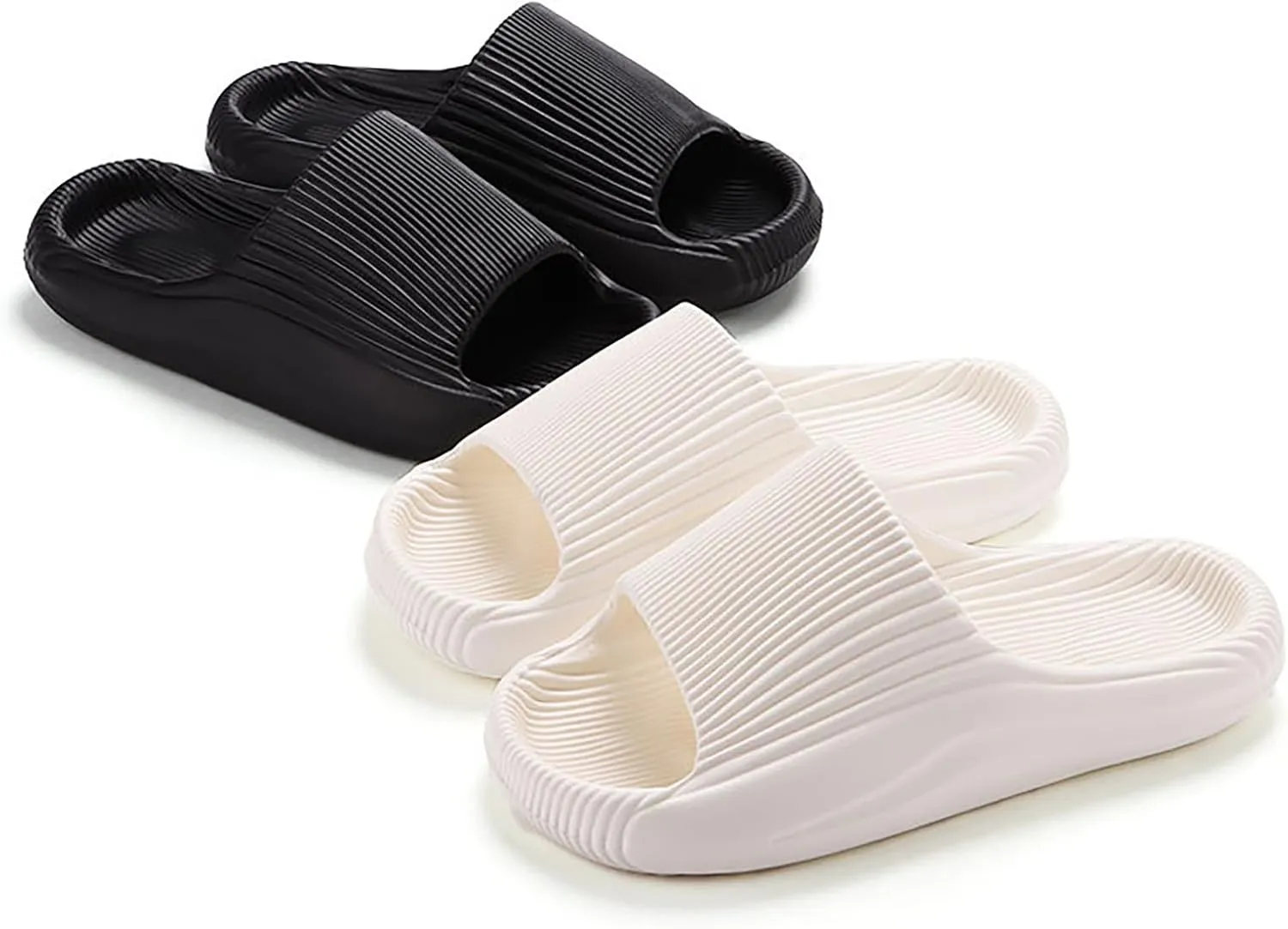 Cloud Slides Bathroom House and Pool Sandals Non Slip Summer Bathroom Indoor House Slippers with Drain Holes