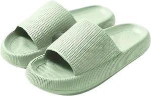 Cloud Slides for Women and Men, Platform Slides Slippers Pillow Slippers with Arch Support Women Shower Sandals House Shoes Indoor Outdoor Slip On Sandals Comfortable Waterproof Unisex