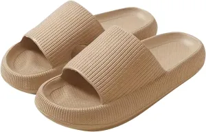 Cloud Slides for Women and Men, Platform Slides Slippers Pillow Slippers with Arch Support Women Shower Sandals House Shoes Indoor Outdoor Slip On Sandals Comfortable Waterproof Unisex