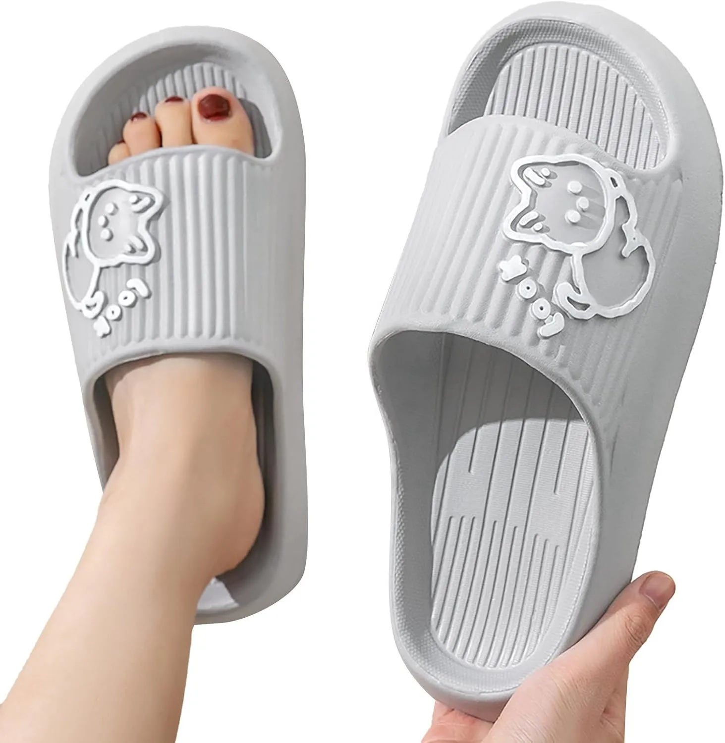 Cloud Slides Quick Dry Non-Slip Bathroom Slippers for Men Women Cloud Slides for Women and Men - Soft
