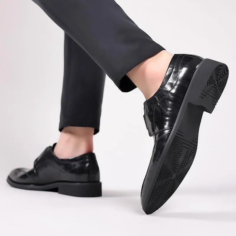Contemporary Plain Toe Men's Derby Shoes Soft Cushioning Formal Church Ceremonies Job Interviews Non-Slip Leather Sole