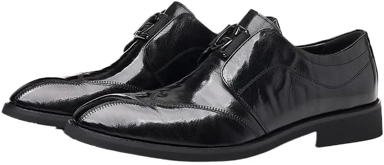 Contemporary Plain Toe Men's Derby Shoes Soft Cushioning Formal Church Ceremonies Job Interviews Non-Slip Leather Sole