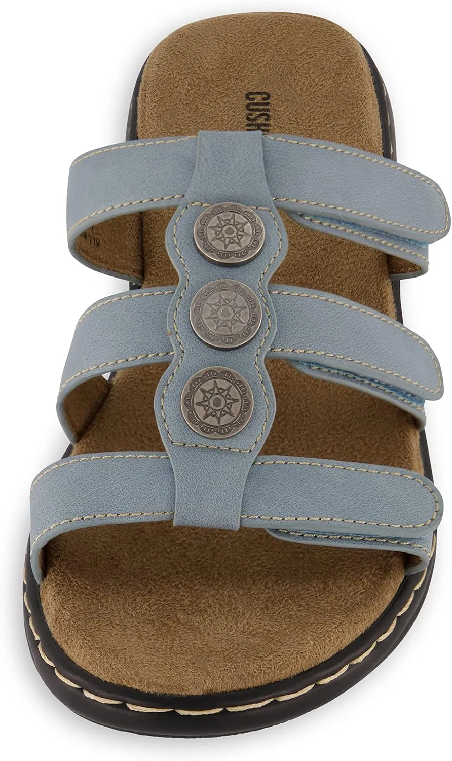 CUSHIONAIRE Women's Bowen Comfort Footbed Sandal with Adjustable Straps and  Comfort