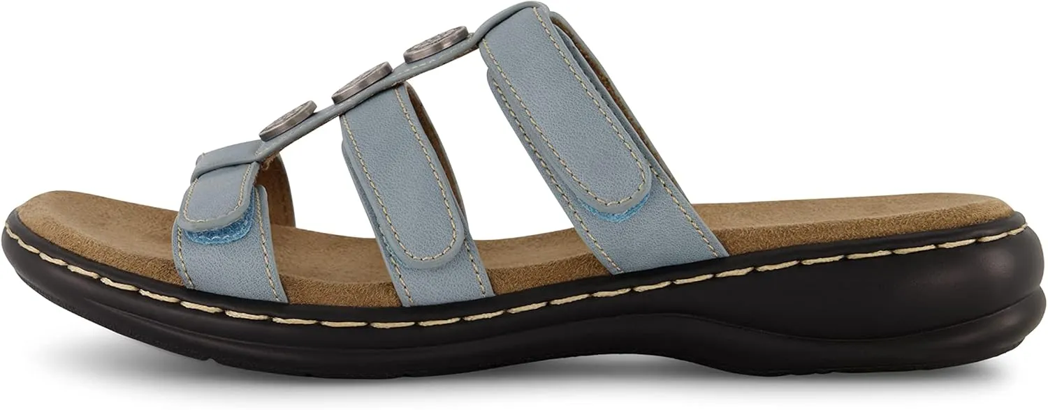 CUSHIONAIRE Women's Bowen Comfort Footbed Sandal with Adjustable Straps and  Comfort