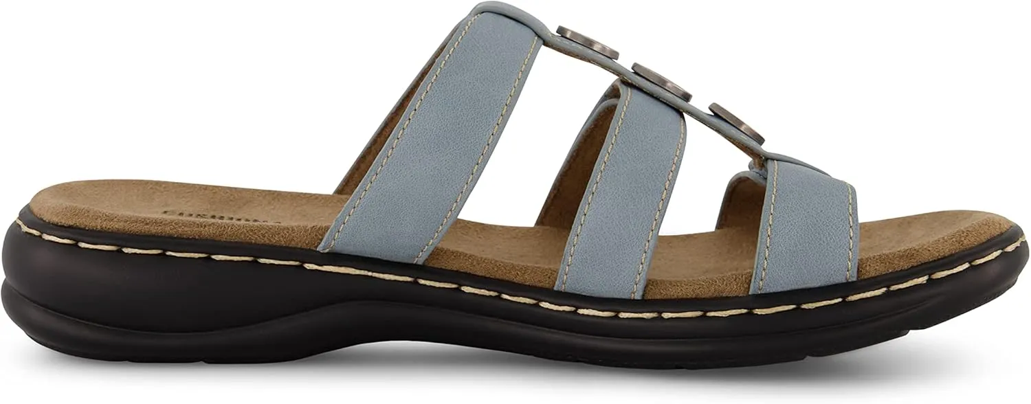 CUSHIONAIRE Women's Bowen Comfort Footbed Sandal with Adjustable Straps and  Comfort