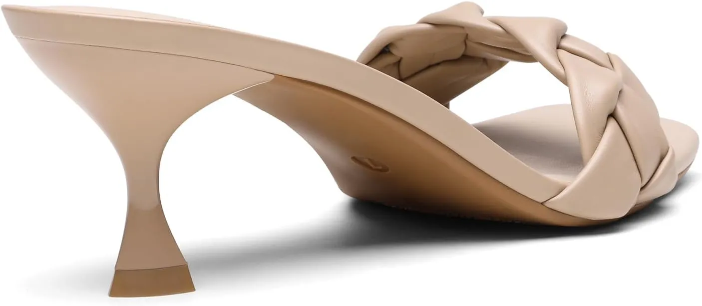 DREAM PAIRS Women’s Stilettos Heels Open Square Toe Comfort Low Kitten Heels Sexy Dress Pumps Sandals Evening Party Prom Dance Shoes