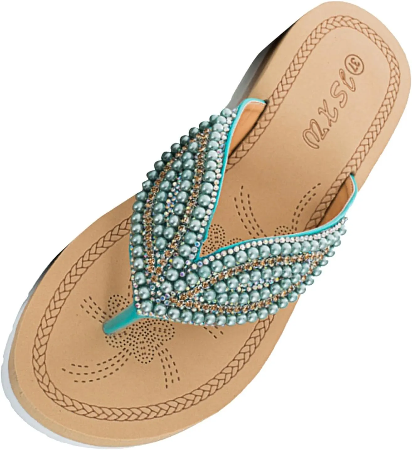 Flip Flops for Women Bohemia Slides Walking Sandals Summer Beach Slippers Comfortable Slip on Dressy Flip Flops