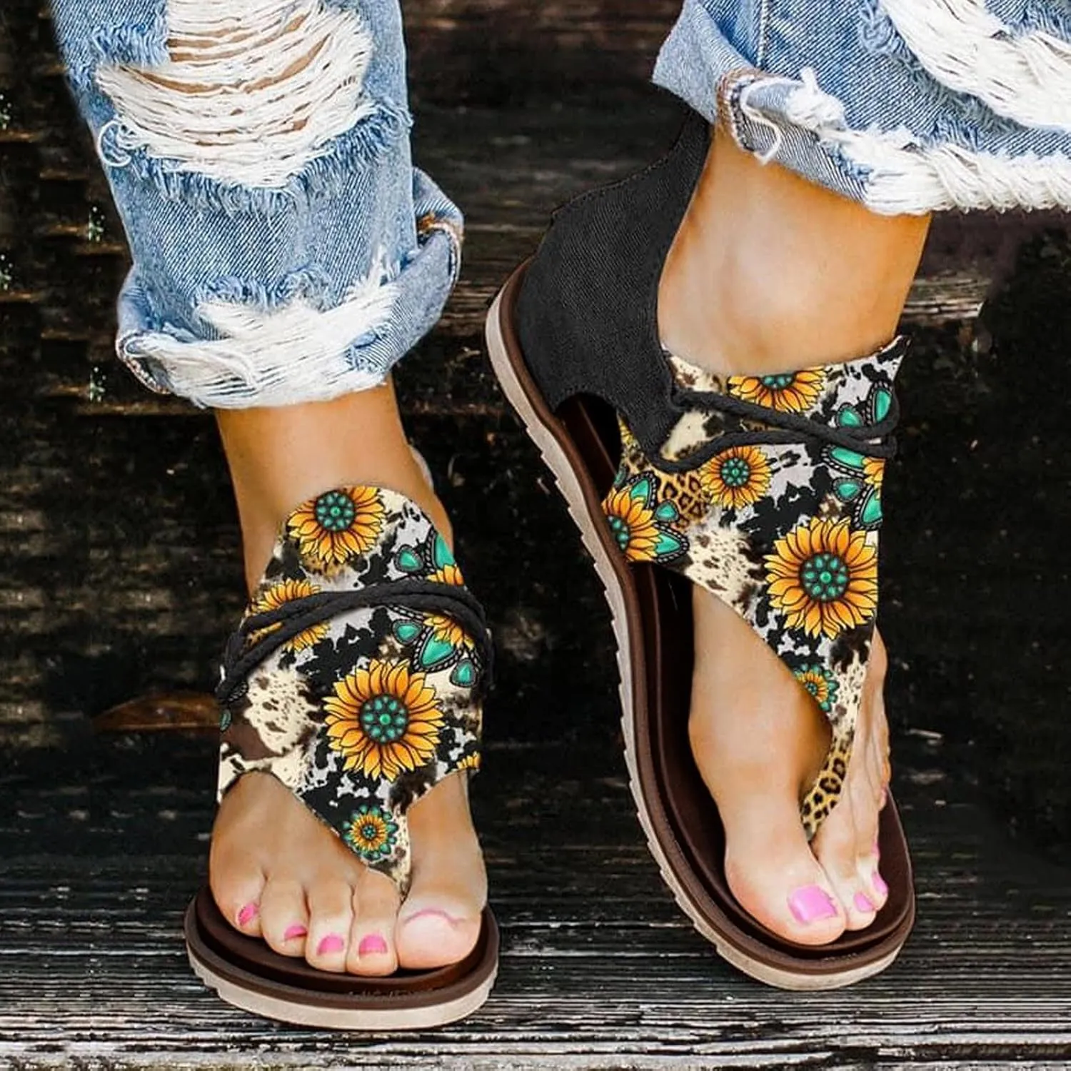 Flip Flops Women Women's Comfort Lightweight Casual Sandals Beach Sandal Strap Sandal for Women