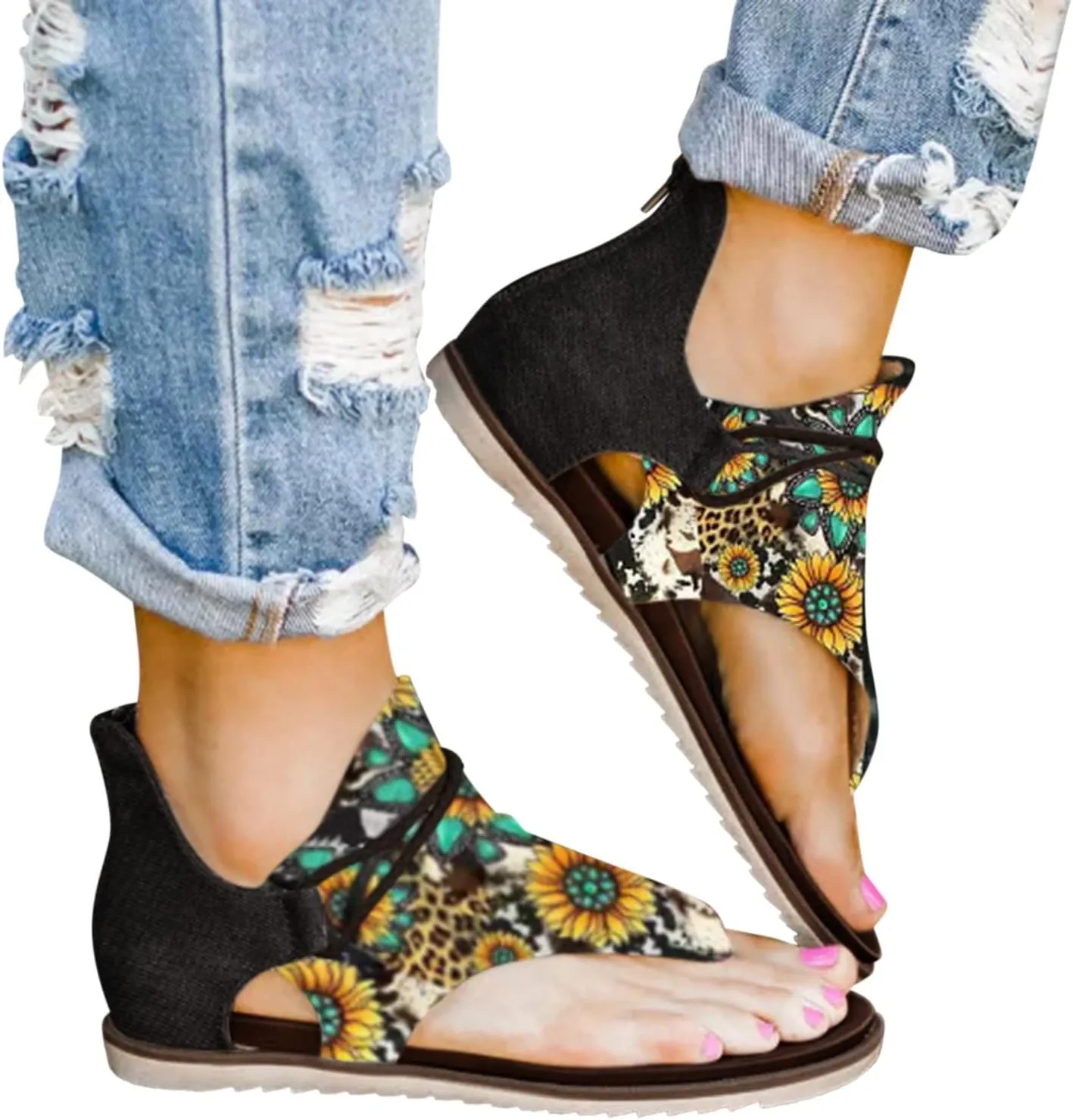 Flip Flops Women Women's Comfort Lightweight Casual Sandals Beach Sandal Strap Sandal for Women