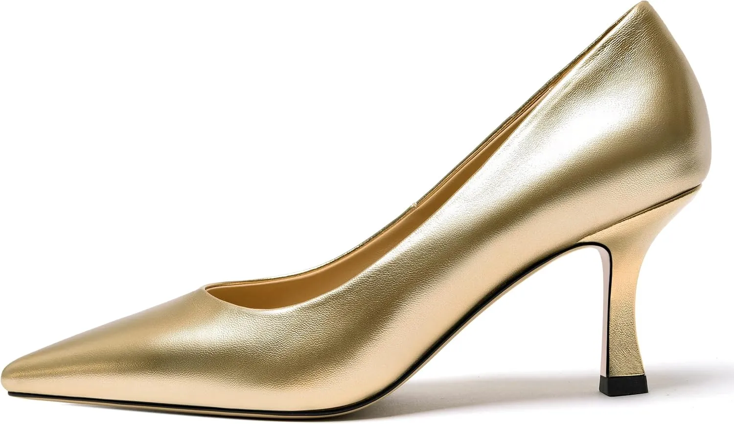 FOGEENA Womens Casual Pointed Toe Office Matte Slip On Stiletto High Heel Pumps Shoes 2.5 Inch