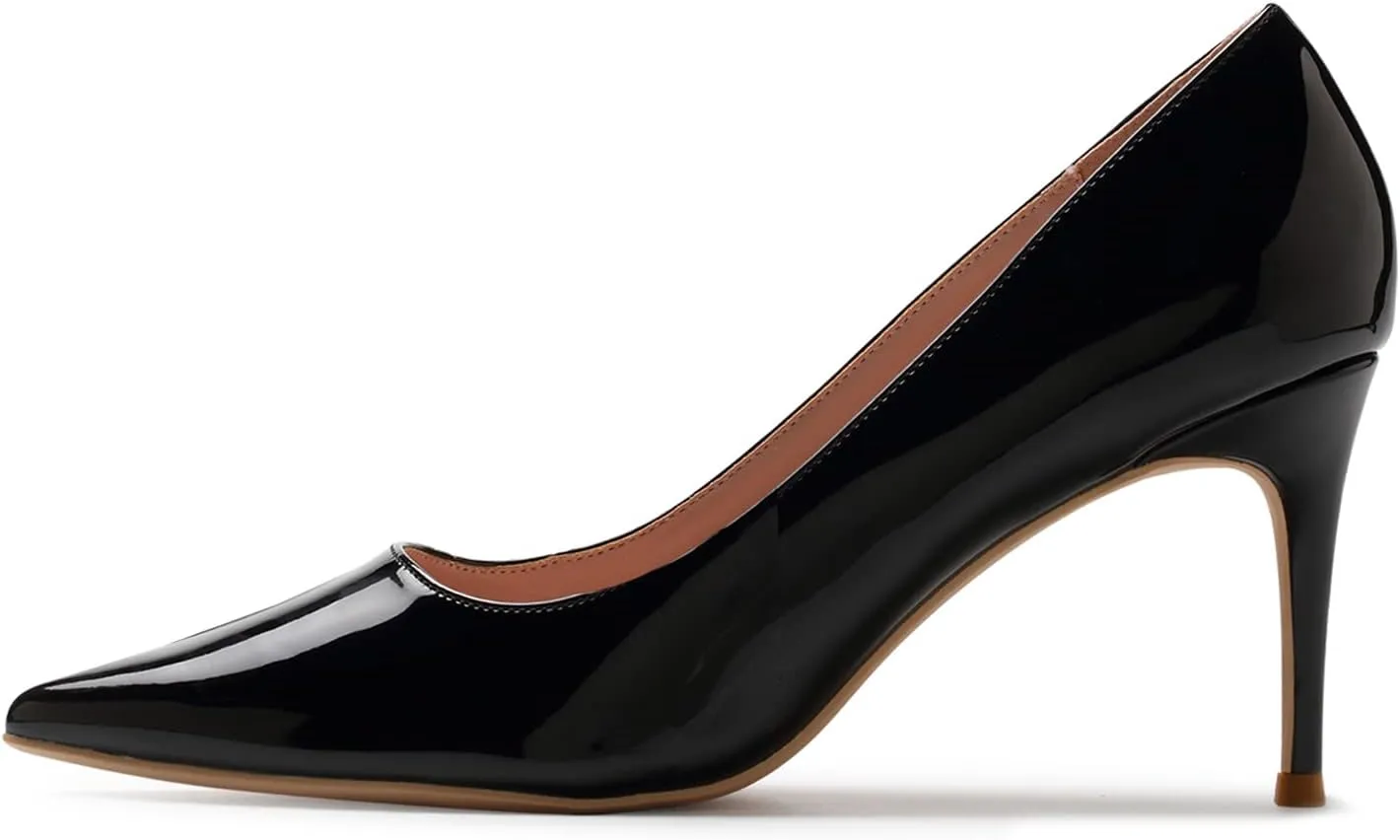GENSHUO High Heels Pumps for Women Closed Toe 3 Inch Stillettos Heels Dress Shoes