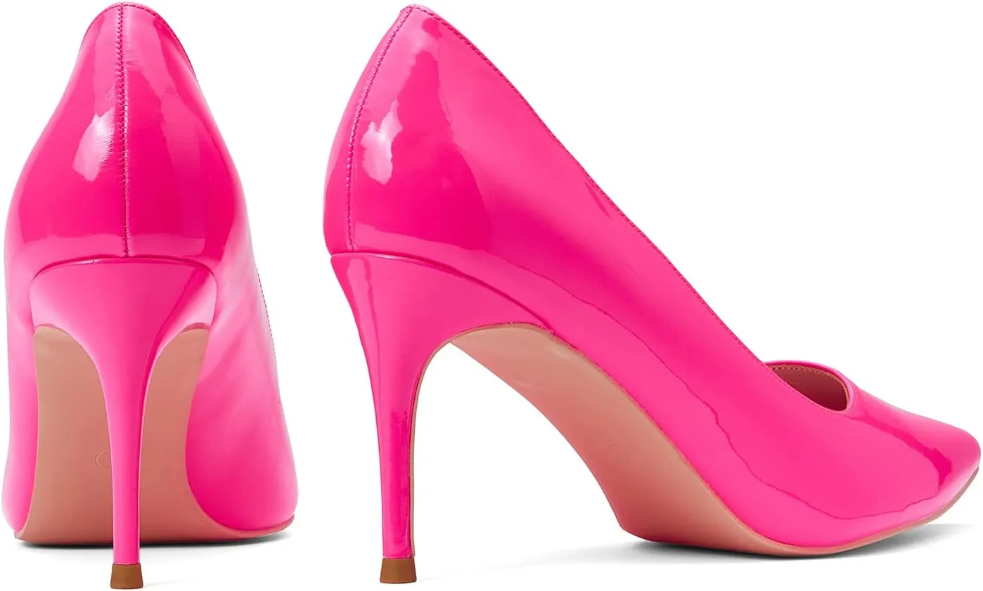 GENSHUO High Heels Pumps for Women Closed Toe 3 Inch Stillettos Heels Dress Shoes