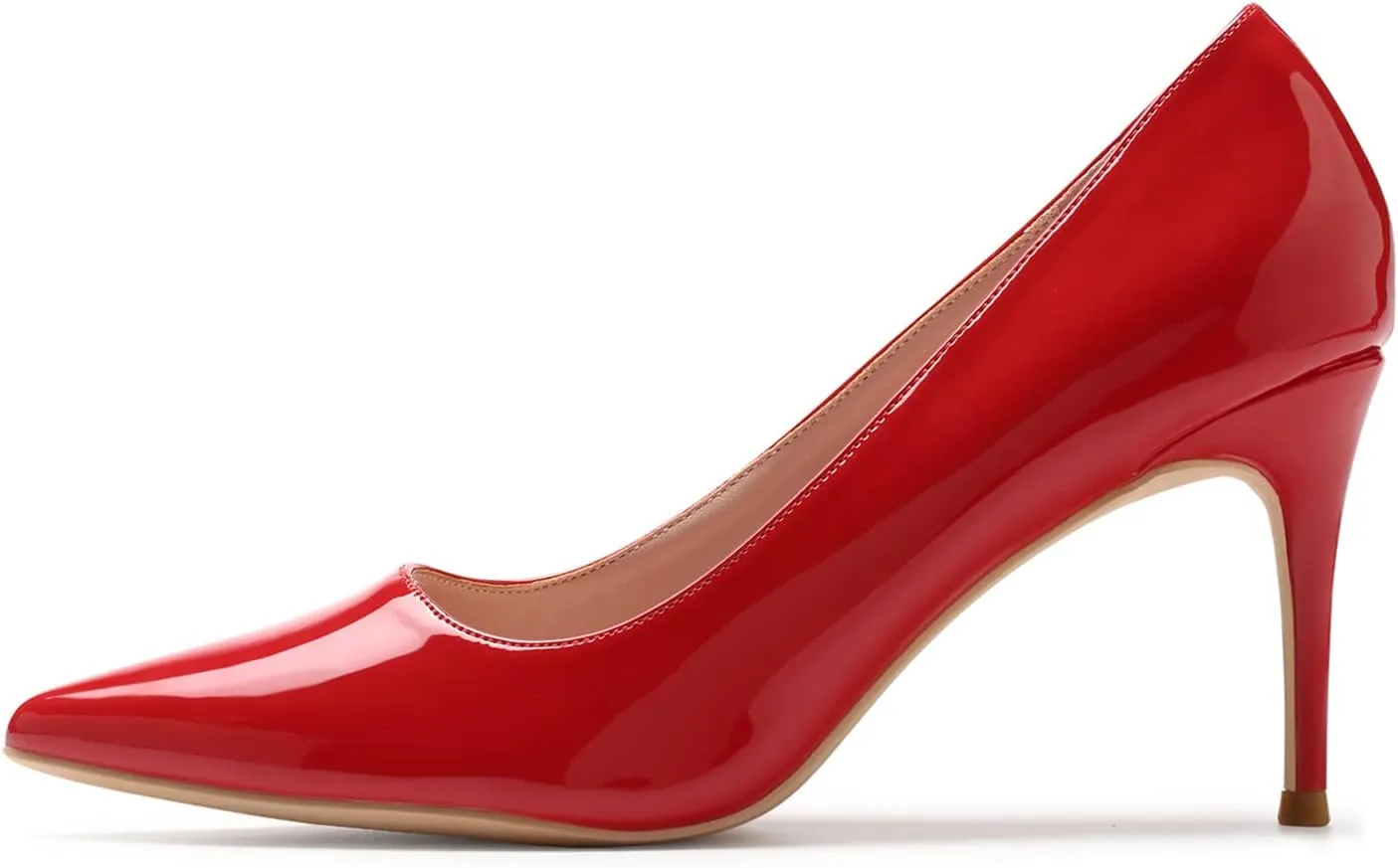 GENSHUO High Heels Pumps for Women Closed Toe 3 Inch Stillettos Heels Dress Shoes
