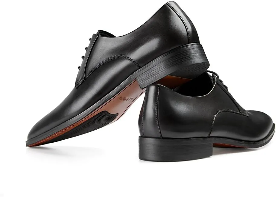 GIFENNSE Men's Handmade Leather Modern Classic Lace up Leather Lined Perforated Dress Oxfords Shoes
