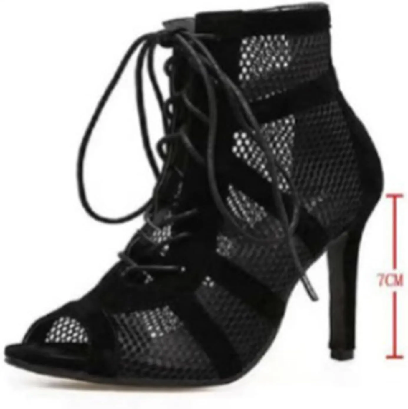 High Heels for Women Strappy Heels Classic Dress Sandals Open Toe Summer Booties Breathable Mesh Sandals