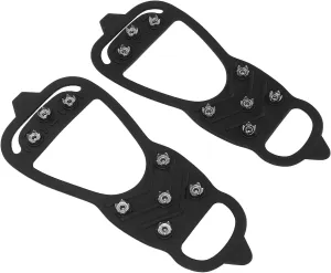 Ice Snow Grips,Anti-Slip Ice Cleats Shoe Spikes Crampons 8 Steel Spikes Walk Traction Snow Grips Traction Snow Grips Walk Traction Cleats(L)