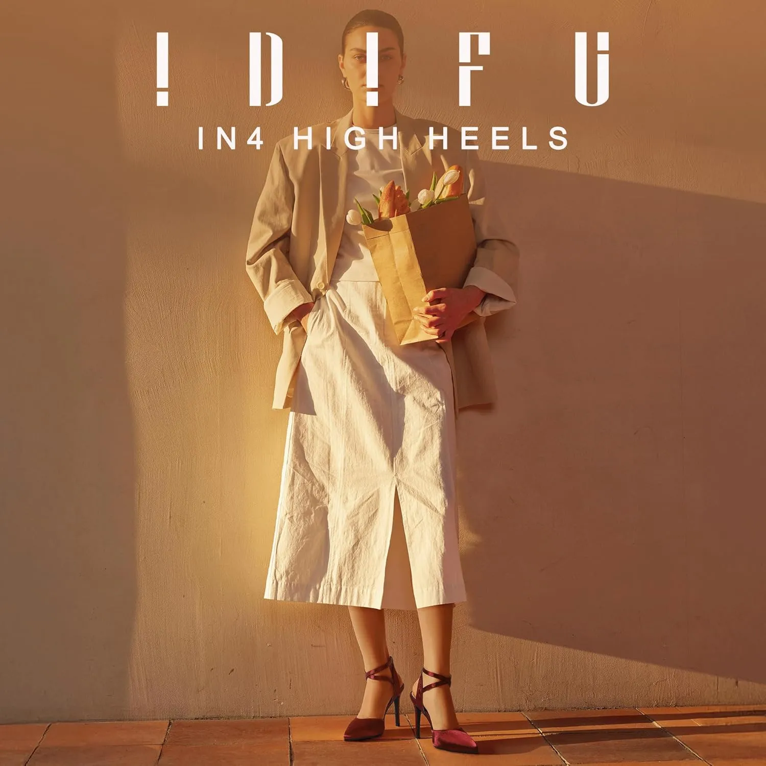 IDIFU IN4 High Heels Women's Pumps Strappy Stiletto Slingback Closed Pointed Toe Ankle Strap Satin Dress Shoes for Women Dressy Comfortable Wedding Bridal Office Formal Pumps Shoes