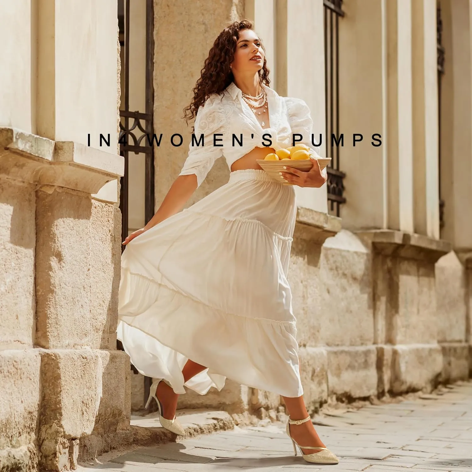 IDIFU IN4 Women's Pumps Closed Toe Heels Stiletto High Heels Dress Shoes for Women Wedding Prom Dressy Party Bridal Shoes Trendy Strappy Pointed Toe Ankle Strap Heels Pumps