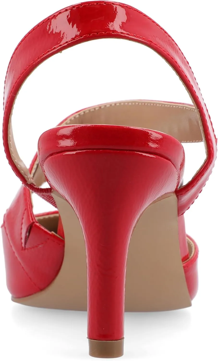 Journee Womens One Crossover Strap Stiletto Heel Pointed Toe Scarlett Comfort Foam Dress Pumps