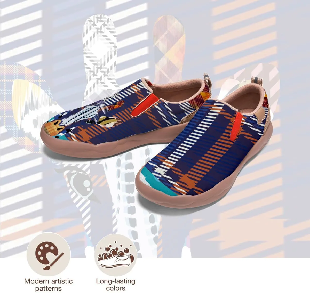Kid Travel Shoes Boy Girl Slip-On Casual Loafers Lightweight Comfort Animal Art Painted Fashion Sneakers