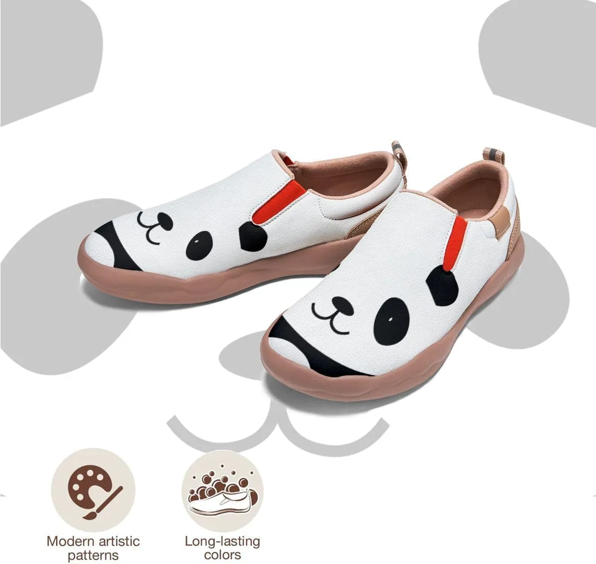 Kids Casual Loafers Slip On Sneakers Girl Boy Animal Face Art Painted Comfort Soft Walking Shoes Toddler Little Big Kid