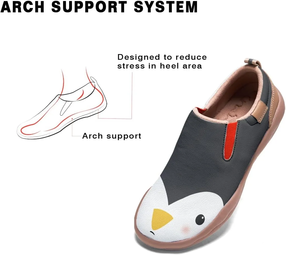 Kids Casual Loafers Slip On Sneakers Girl Boy Animal Face Art Painted Comfort Soft Walking Shoes Toddler Little Big Kid